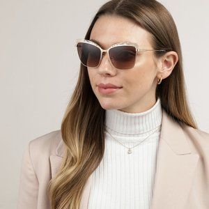 Liu Jo LJ137S Cat Eye Golden Amber Sunglasses